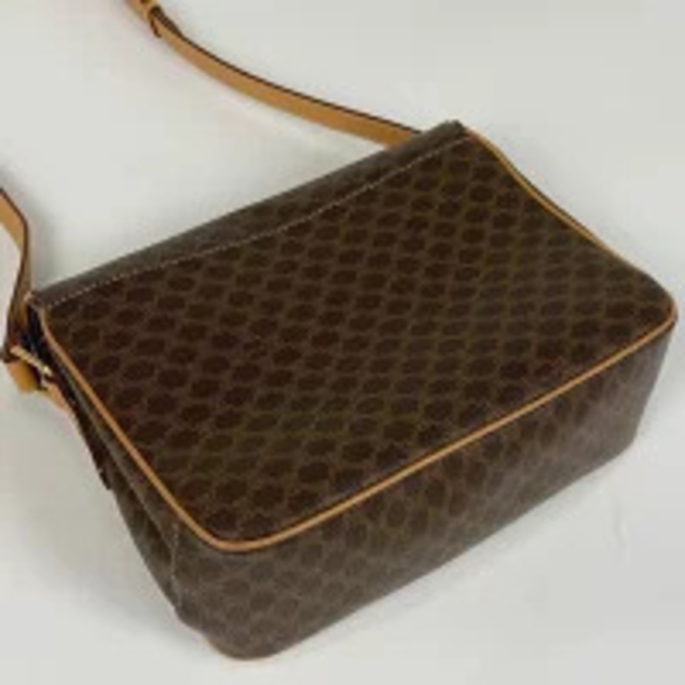 Celine Macadam brown Belt shoulder bag Bum canvas Body cross Crossbody Brown